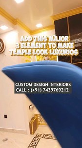 Luxurious Mandir Room design made by Custom Design Interiors 👉 | CUSTOM DESIGN INTERIORS