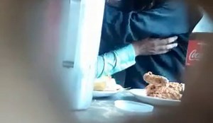 bangladeshi couple boobs sucking and smooching in restaurant