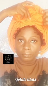 How to tie your simple gele | Gold bridal