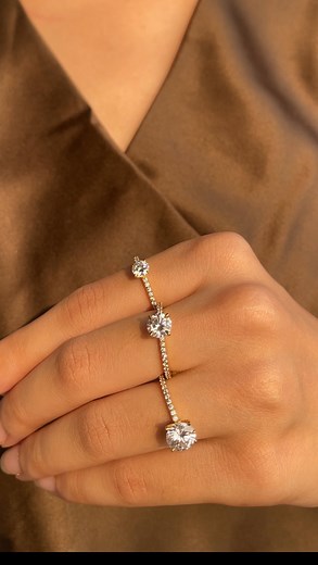 2.9K views · 14 comments | Our three sizes of Solitaire pave rings....