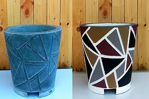 DIY Making Unique Cement Pot Creative Ideas Plant Pot From Plastic Container And Cement | Craft Life