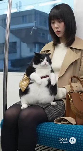 ハチワレ猫の膝借り術