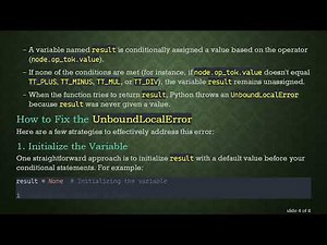 Solving UnboundLocalError: A Guide to Local Variable Issues in Python