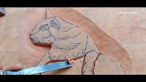 3.2K views · 208 reactions | Beautiful wood carving cat || #wood art ||#wood carving beginners | UP wood art | Facebook