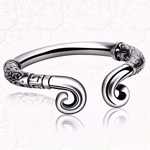 FST Metal Cock Ring Stainless Steel Penis Ring in 5 Sizes Artistic Glans Ring for Enhanced Erection Delayed Ejaculation Increase Stimulation Penis Jewelry Chastity Bondage BDSM Sex Toy (1.10In)