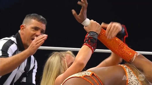 Julia Hart pulling out everything she's got to keep up with The Queen! Watch #AEWCollision on TNT & Max | All Elite Wrestling