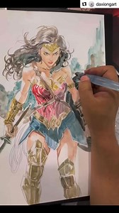 Art in the making…. Art by Daxiong. #art #superhero #illustration #wonderwoman | Wonder Woman Everything Fans