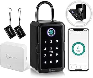 LINKSTYLE Matrix Key Lock Box with Wireless Hub for Anywhere Access, Bluetooth Security Key Lock Box for Outside, Business Owners, Realtors and Airbnb Hosts
