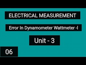 Error In Dynamometer Wattmeter - I
