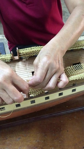 1.9K views · 48 reactions | Adding meticulous details to the USS Constitution Model ShipAvailable at: https://omhusa.com/catalog/t097-uss-constitution-medium #USSConstitutionReplica #Craftsmanship #ModelShip #craft #art #modelboat #modelshipbuilding #craft #modelship #woodword #modelboatbuilding #modelboatbuilder #handmade #handcraftedshoes #USSConstitutionTallShip #USSConstitution #USSConstitutionmodel | Ship Model | Facebook