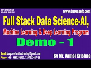 Full Stack Data Science tutorials || Demo - 1 || by Mr. Vamsi Krishna on 27-06-2024 @7AM IST