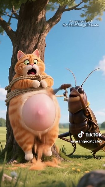 #cartoon #cutecat #orangecat #funny #fatorgangecat | cat