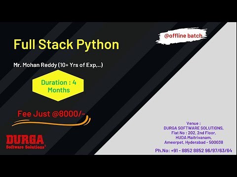 FULL STACK PYTHON Offline Training @ DURGASOFT