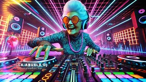 🎧🔥 ¡La fiesta está que arde! La abuela DJ trae los remixes que harán de tu cumpleaños algo inolvidable. 🎂🎉 ¡Dale play y prepárate para bailar con flow! 🌟🕺 #AbuelaDJ #FiestaLatina #CumpleañosFeliz | Cumpleaños.net