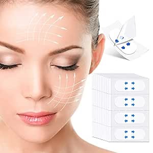 Face Lift Tape Invisible, Face Lift Tape Face Tape Lifting Invisible Instant Face Tape for Double Chin & Sagging Skin Hide Facial & Neck Wrinkles Tighten Skin (40 PCS)