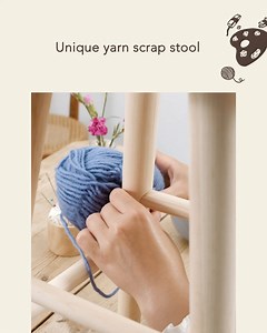 DIY // Unique yarn scrap stool // While Clara is knitting, Anna is...