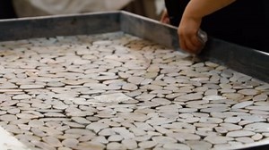 Transolid FPT6036R-PC 60-in x 36-in Pre-Tiled Shower Base with Right Hand Drain in Pebble Creme