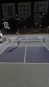 Intense pickleball female singles battle