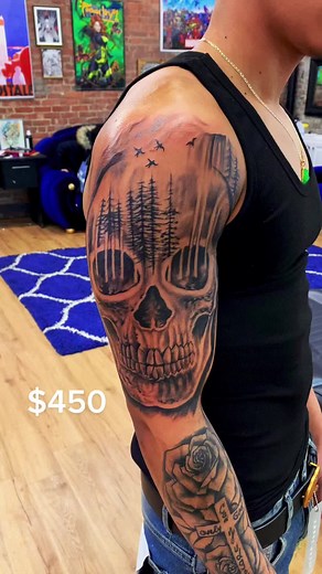 8 Ball Skull Tattoo Inspiration