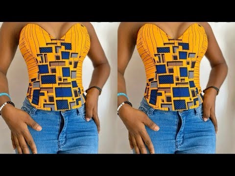 How to daft and cut a strapless bustier top pattern