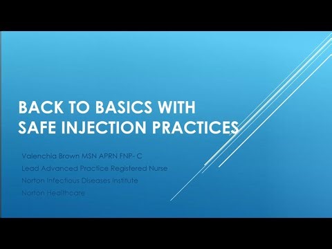 Back to Basics with Safe Injection Practices