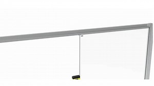 Yuaris 56-60 in. W x 72 in. H Single Sliding Framed Shower Door in Matte Black with Nano-Coated Clear Grid Glass SP07SY6072