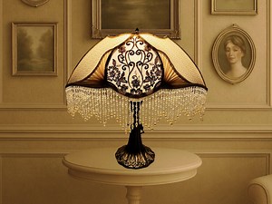 Handmade Beaded Fringe Lampshade: Victorian Style Table Lamp With Base - Etsy Canada