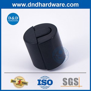 Ironmongery Door Stopper in Stainless Steel Matte Black Finish for Metal Door