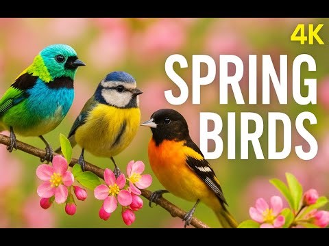 Soothing Spring Bird Sounds for Relaxation & Sleep | 4K Nature Video