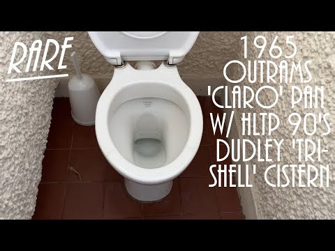 Rare: 1965 Outrams 'Claro' Washdown Pan w/ HLTP 90's Dudley 'Tri-Shell' Cistern