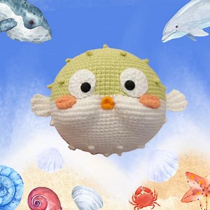 Crochet Pufferfish Plush Toy – Handmade Soft Cotton Amigurumi Fish, Cute Ocean Animal Gift for Kids & Collectors - Etsy