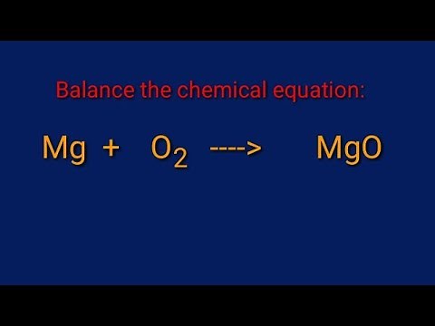 Balance the chemical equation. Mg + O2 = MgO.