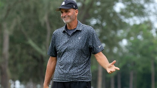 Rocco Mediate wins a trophy for Francesca as he captures Furyk & Friends on second playoff hole