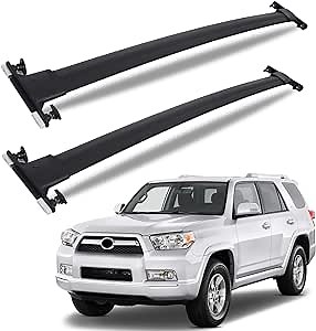Roof Rack Cross Bars Heavy Duty 220lbs for 2010-2023 Toyota 4Runner,Aluminum Roof Rails Cross Bar Anti-Theft Lock Mechanism Black Matte Anti-Corrosion crossbars