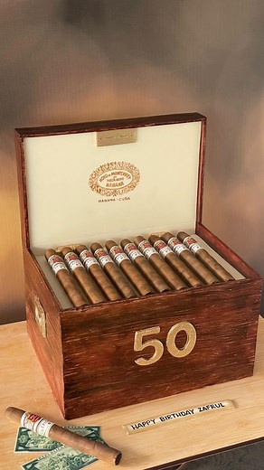 Hoyo de Monterrey Epicure No. 2 cigar box cake #cigarboxcake #cigarbox #hoyodemonterrey #cubancigarboxcake #cubancigars #missshortcakes #caketutorialvideos #cakesofinstagram #mcityampang #klcakes #customcakeskl #luxebirthdaycakes #klangvalleycakes #timeoutkl #klfoodie #cakenestin #bolosdecorados #kitchenlife | Miss Shortcakes | Facebook