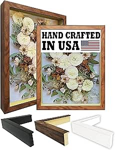2-3/16" Deep Polystyrene Shadow Box Picture Frame - by WholesaleArtsFrames-com 22x22 2880 - Walnut - American Made