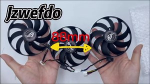 88MM Graphics Card Cooling Fan T129215SU GPU Card Cooler Fans for ÀŠÙŠ ROG STRIX-GeForceGTX 1660Ti RTX 2060/2070/2080 RX2080Ti 5600XT 5700XT Video Card Cooling Fan ​Replacement (Fan-A)