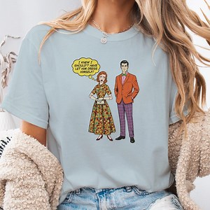 Funny Pop Art T-shirt, Mismatched Suit, Retro Fashion - Etsy Canada
