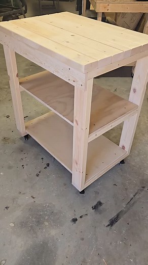 Custom workbench! 32L 23W 38H with Casters and middle shelf! 💪 | JBS Woodworking Studio