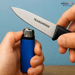 1.3M views · 3.7K reactions |  Afila tu cuchillo como navaja en segundos usando un encendedor…✨ | Área Académica de Metalurgia | Facebook