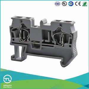 [Hot Item] Utl DIN Rail Cage Spring 2pin Terminal Block Spring Connector