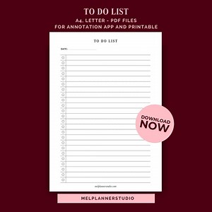 To Do List Minimaliste Imprimable | Liste Tâches Épurée | Checklist Quotidienne A4 Letter | PDF Productivité - Etsy France