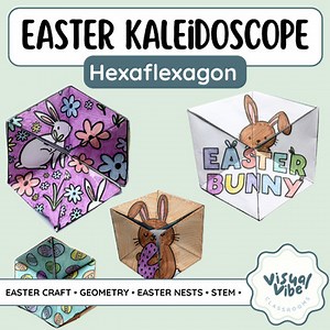 Easter Kaleidoscope Hexaflexagon Craft | Math & STEM Activity | Easter Nests
