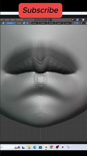 Lips Sculpting #timelapse #digitalart #sculpting #3d #blender