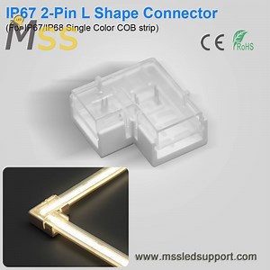 [Hot Item] Strip to Strip L Corner Waterproof Puncture Version Solderless Fast Connectors LED Strip Connector for 8mm 10mm Width 2pin PCB