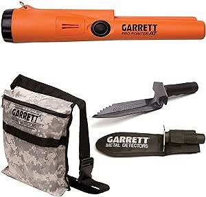 Garrett Pro-Pointer at & Edge Digger Bundle – Waterproof Pinpointer, 20ft Submersible, Fast Retune, Includes Sheath, Camo Finds Pouch & Belt Holster