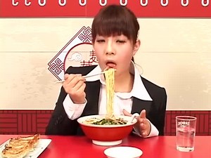 She Eats As Guys Cum On Her Foods