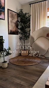 2.2M views · 23K reactions | Chair and ottoman combo..cozy and cute懶 Loving this bedroom corner situation! A smaller accent chair is perfect here, and a little extra storage is always a good idea. Chair and ottoman can be purchased as a set or separately.. and they are currently on SALE Links to shop everything here are in my ltk.. direct link : https://liketk.it/5ob4G | Donnadelainehome | Facebook