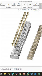 6.4K views · 38 reactions | 12 Way Screw Terminal Strip #fblifestyle #solidworksdesign #SolidWorks #code #cadcam #design #SolidWoodDesign #SolidWorks #3D #roofing #Careers #enterpenuership #jdcadtutorial #trendingposwt #3d #cadcam #design #postengagement #trendingnow #reelsviralシfb #reelsfypシ #reelschallenge #reels | Jd cad tutorial | Facebook