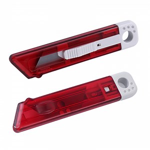 [Hot Item] Promotional Gifts Retractable Mini Box Cutter Plastic Rebound Safety Utility Knife Cutter